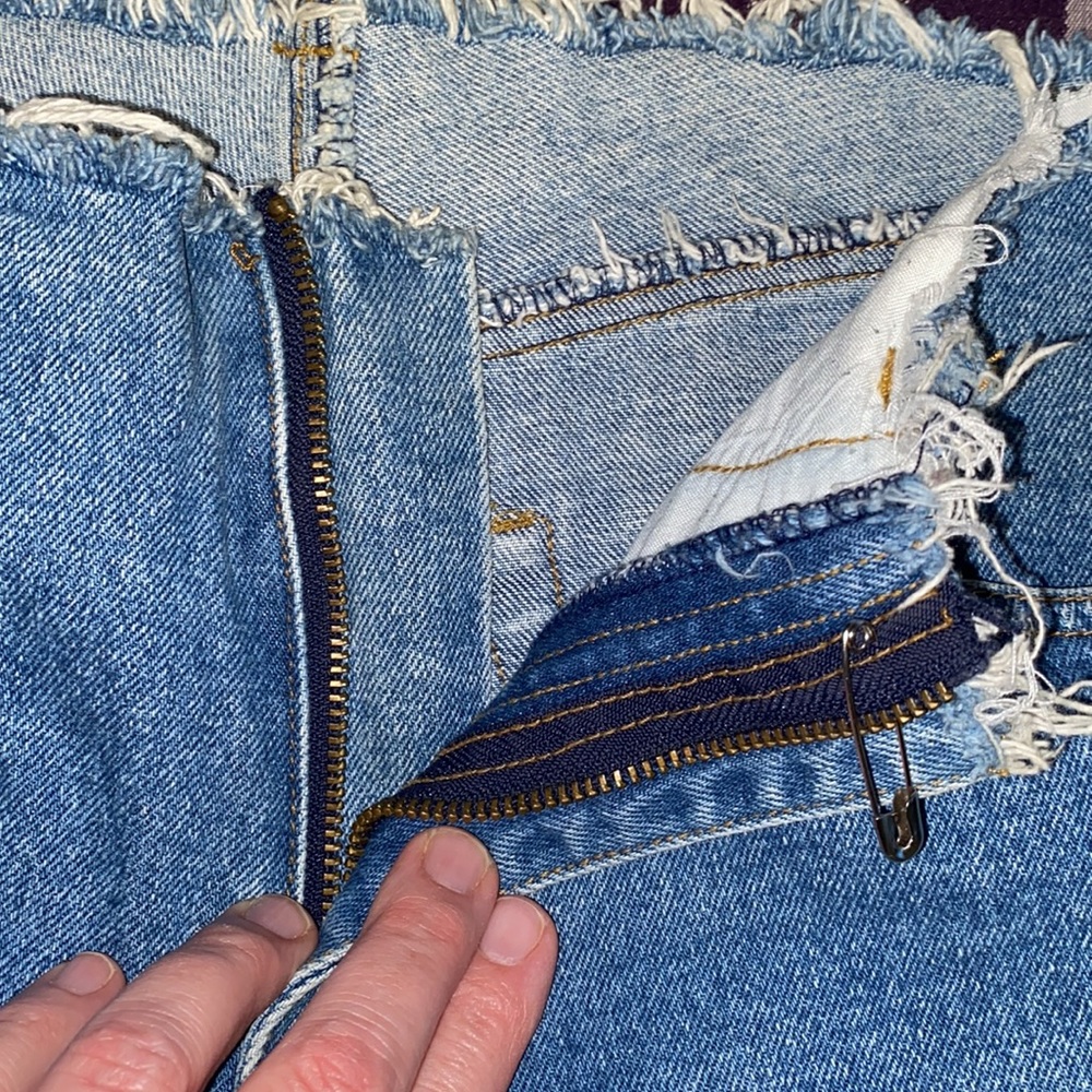 VTG 00’s FRINGE biker jeans coastal cowgirl sz 12? - Picture 2 of 6